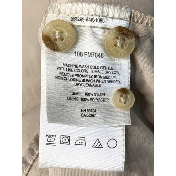 Columbia Mens PFG Performance Fishing Gear Shirt XXL Beige Nylon EUC 8210 - Picture 5 of 10